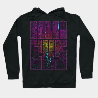 Columbus, USA City Map Typography - Neon Hoodie